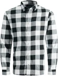 JACK & JONES Hemd 'Gingham' Weiß/Schwarz/Braun/Gelb