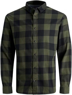JACK & JONES Hemd 'Gingham' Dunkelgrün/Grün JACK & JONES Hemd 'Gingham' Dunkelgrün/Grün