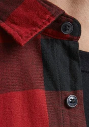 JACK & JONES Hemd 'Gingham' Dunkelrot/Rot/Braun