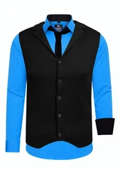 Rusty Neal Langarmhemd Set Blau/Schwarz