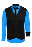 Rusty Neal Langarmhemd Set Blau/Schwarz