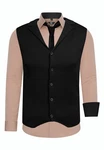 Rusty Neal Langarmhemd Set Beige/Schwarz