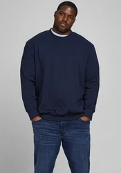 Jack & Jones Plus Sweatshirt BASIC SWEAT CREW NECK dunkelblau