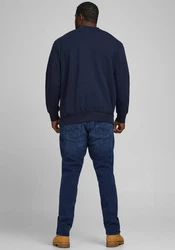 Jack & Jones Plus Sweatshirt BASIC SWEAT CREW NECK dunkelblau
