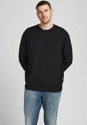 Jack & Jones Plus Sweatshirt BASIC SWEAT CREW NECK schwarz