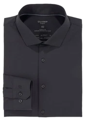 OLYMP Businesshemd No. Six 24/Seven Jersey Hemd Dunkelgrau/Schwarz/Dunkelblau/Grau