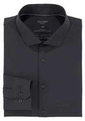 OLYMP Businesshemd No. Six 24/Seven Jersey Hemd Dunkelgrau/Schwarz/Dunkelblau/Grau