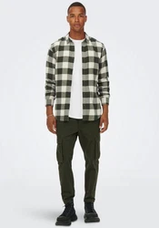 Only & Sons Hemd Gudmund Dunkelgrün/Grün/Schwarz