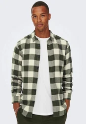 Only & Sons Hemd Gudmund Dunkelgrün/Grün/Schwarz