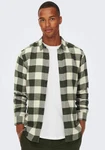 Only & Sons Hemd Gudmund Dunkelgrün/Grün/Schwarz