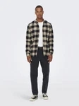Only & Sons Hemd Gudmund Schwarz/Beige