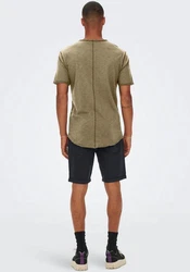Only & Sons T-Shirt Benne Khaki/Dunkelgrün