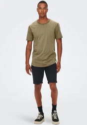 Only & Sons T-Shirt Benne Khaki/Dunkelgrün