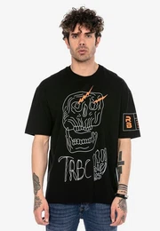 T-Shirt McAllen mit stylischem Totenkopf-Print