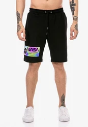 RedBridge Sweatshorts Herren Shorts Nasa Print Schwarz/Grün