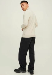 JACK & JONES Pullover JJEEmil Khaki/Beige/Braun/Weiß