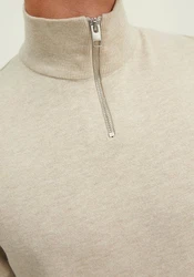 JACK & JONES Pullover JJEEmil Khaki/Beige/Braun/Weiß