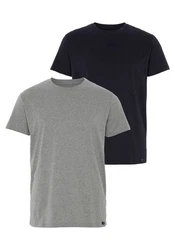 Lee T-Shirt 'TWIN PACK CREW' nachtblau / graumeliert