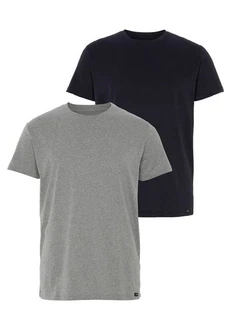 Lee T-Shirt 'TWIN PACK CREW' nachtblau / graumeliert