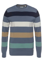 TOM TAILOR Strickpullover Hellblau/Blau