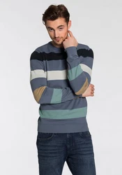 TOM TAILOR Strickpullover Hellblau/Blau