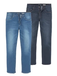 Stretch-Jeans Willis (Packung, 2-tlg) straight-fit, lange Beine, mit Nieten, niedrige Leibhhe