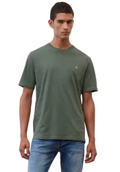 Marc O'Polo T-Shirt Logo-T-Shirt Dunkelgrün/Grün/Khaki/Türkis