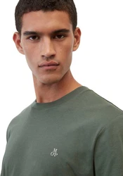 Marc O'Polo T-Shirt Logo-T-Shirt Dunkelgrün/Grün/Khaki/Türkis