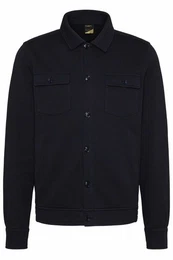 Sweatjacke in Hemdoptik