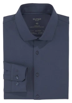 OLYMP Businesshemd No. Six 24/Seven Jersey Hemd Dunkelblau OLYMP Businesshemd No. Six 24/Seven Jersey Hemd Dunkelblau