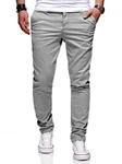 behype Chinohose Heritage Slim-Fit-Schnitt Grau/Hellgrau/Khaki behype Chinohose Heritage Slim-Fit-Schnitt Grau/Hellgrau/Khaki