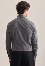 Seidensticker Businesshemd Shaped Extra langer Arm Kentkragen Uni Dunkelgrau/Grau/Hellgrau