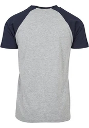 URBAN CLASSICS T-Shirt Raglan Contrast Tee (1-tlg) Grau/Hellgrau/Dunkelblau