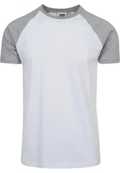 URBAN CLASSICS T-Shirt Raglan Contrast Tee (1-tlg) Grau/Hellgrau