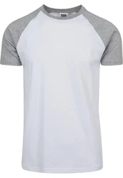 URBAN CLASSICS T-Shirt Raglan Contrast Tee (1-tlg) Grau/Hellgrau