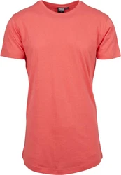 Urban Classics Herren Shaped Long Tee T-Shirt Rot/Rosa/Orange