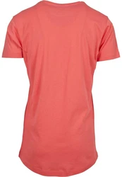 Urban Classics Herren Shaped Long Tee T-Shirt Rot/Rosa/Orange