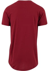 Urban Classics Herren Shaped Long Tee T-Shirt Dunkelrot/Rot/Bordeaux