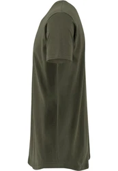 Urban Classics Herren Shaped Long Tee T-Shirt Dunkelgrün/Khaki