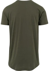 Urban Classics Herren Shaped Long Tee T-Shirt Dunkelgrün/Khaki