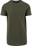 Urban Classics Herren Shaped Long Tee T-Shirt Dunkelgrün/Khaki