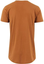 Urban Classics Herren Shaped Long Tee T-Shirt Orange/Braun
