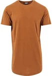 Urban Classics Herren Shaped Long Tee T-Shirt Orange/Braun