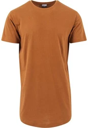 Urban Classics Herren Shaped Long Tee T-Shirt Orange/Braun
