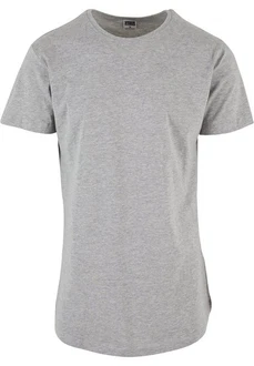 Urban Classics Herren Shaped Long Tee T-Shirt Grau/Hellgrau