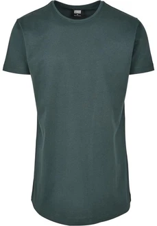Urban Classics Herren Shaped Long Tee T-Shirt Grün/Dunkelgrün/Türkis