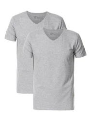 Petrol Industries T-Shirt V-Ausschnitt (2er-Pack) Grau/Hellgrau