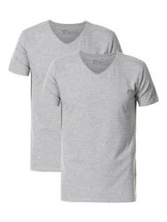 Petrol Industries T-Shirt V-Ausschnitt (2er-Pack) Grau/Hellgrau