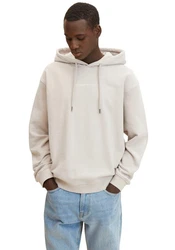 TOM TAILOR DENIM Sweatshirt hellgrau/weiß