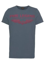 PME LEGEND Rundhalsshirt mit Logoprint Hellblau/Grau/Blau/Dunkelblau